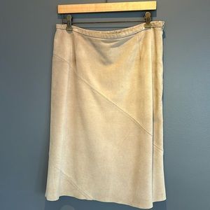 Tan suede skirt, size 12